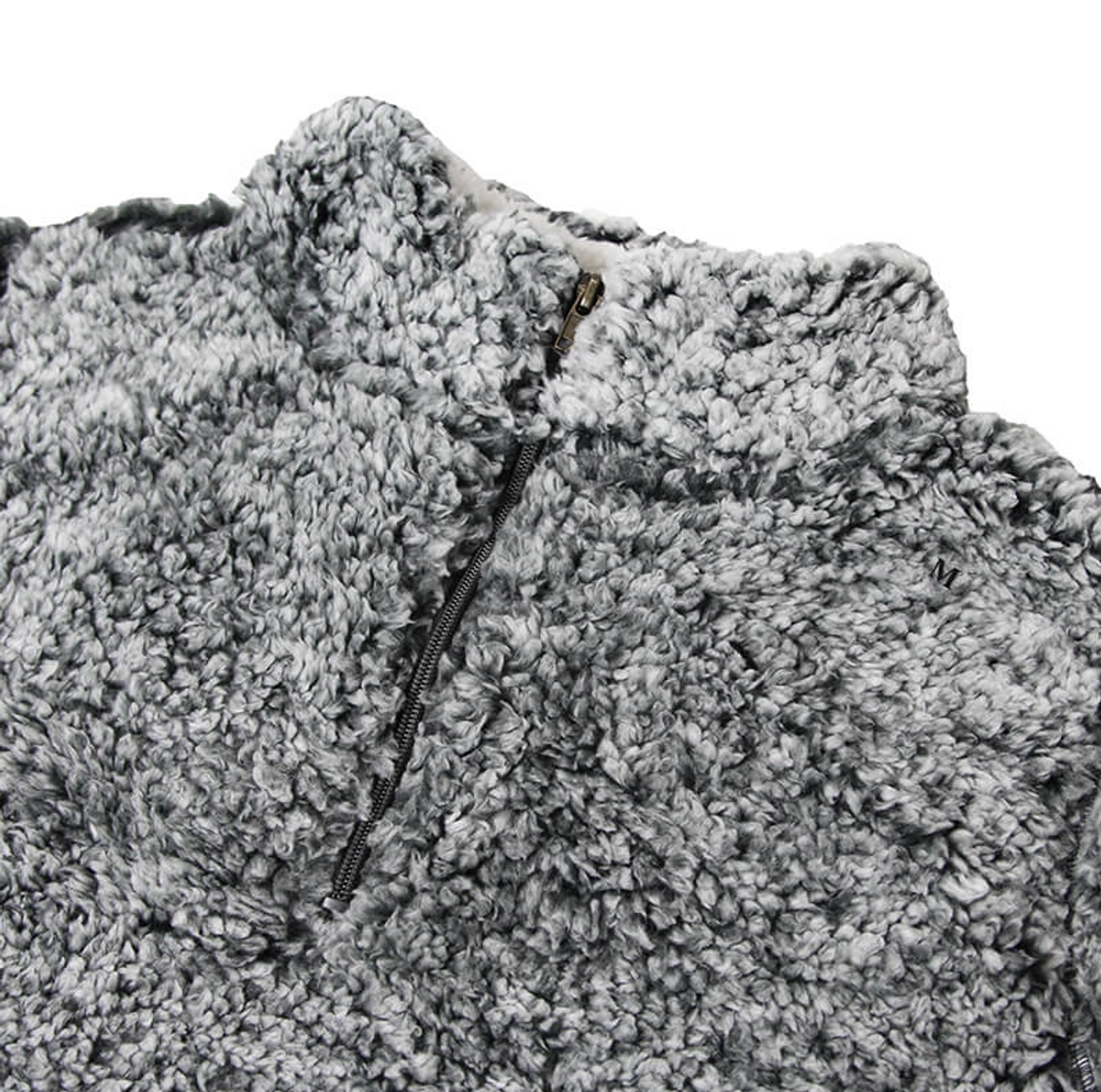 Женский пуловер из флиса 1/4-цвет "древесный уголь"