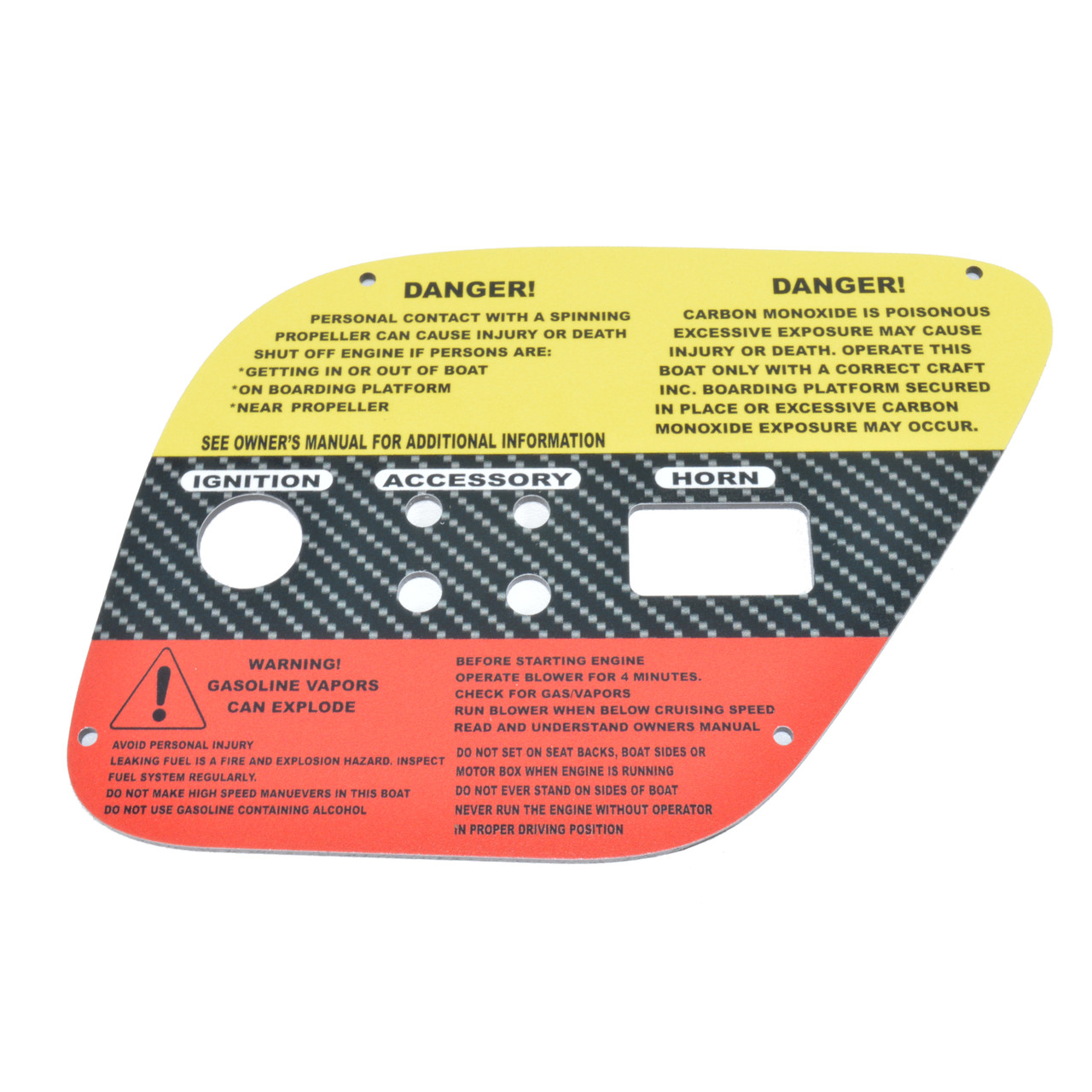 Номерной знак, выключатель зажигания 92-93 РЕПРОДУКЦИЯ Ski Nautique &amp; Barefoot Nautique