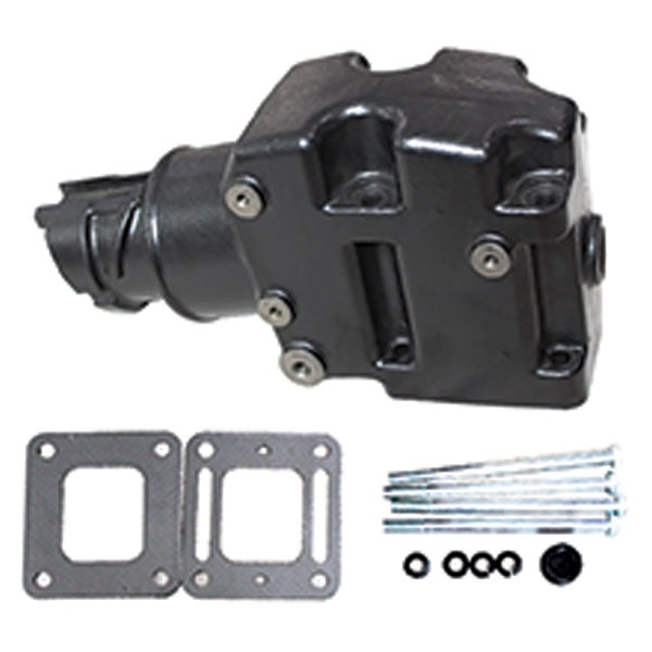 Колено центрального стояка выхлопных газов Mercruiser V6 и V8 заменяет 44354A3