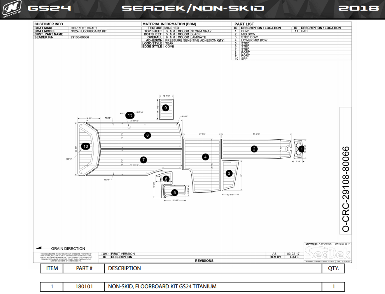 GS24 2018 SeaDek/Нескользящие