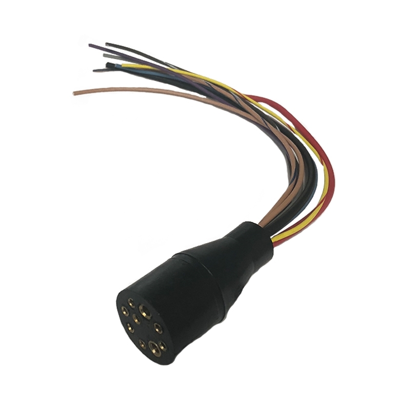 1' Женский круглый штекерный наконечник с 9-контактным жгутом проводов