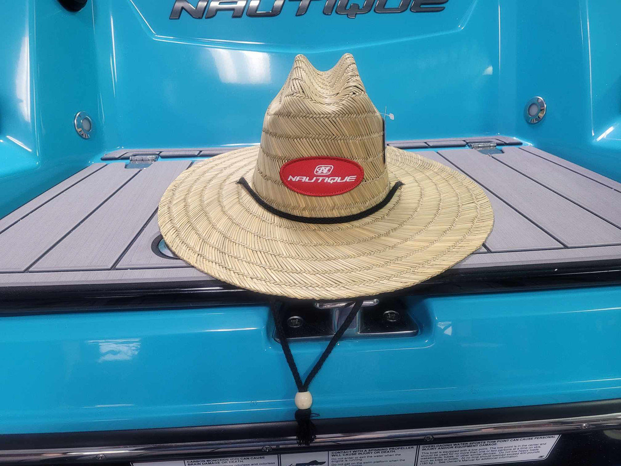 Соломенная шляпа Nautique с красной этикеткой из ткани