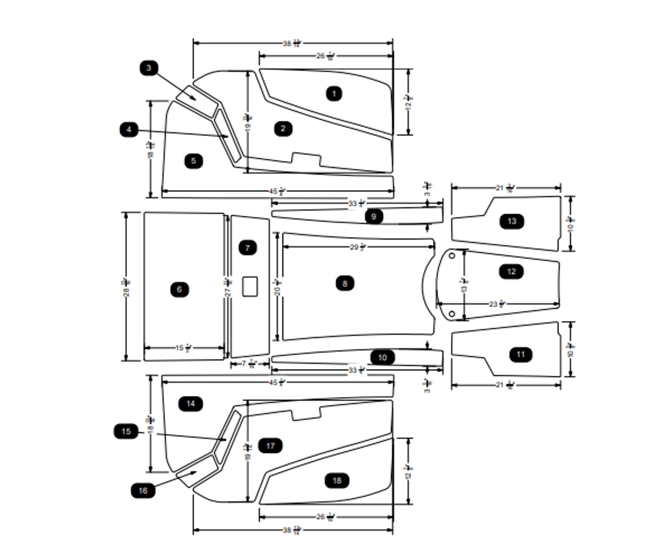 КОМПЛЕКТ ШУМОГЛУШЕНИЯ МОТОРНОЙ КОРОБКИ NAUTIQUE 200 2019 SEADEK