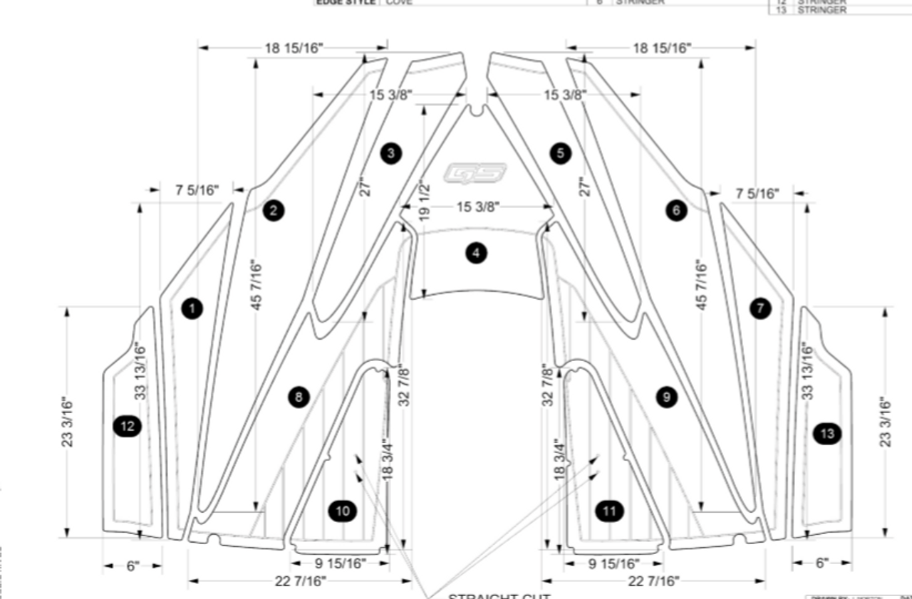 Комплект стрингеров для лука 2018 GS24 SeaDek