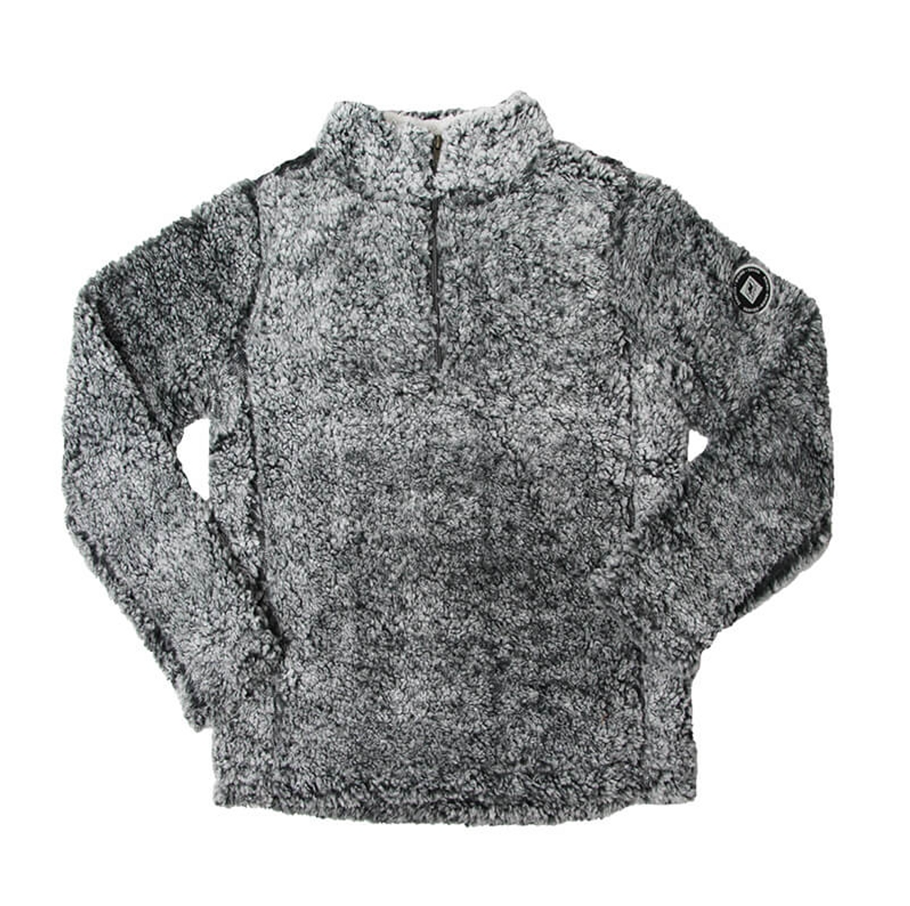 Женский пуловер из флиса 1/4-цвет "древесный уголь"