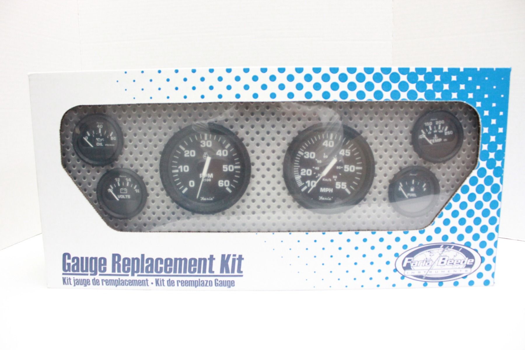 КОМПЛЕКТ ИЗМЕРИТЕЛЬНЫХ ПРИБОРОВ 6ШТ EURO BLK