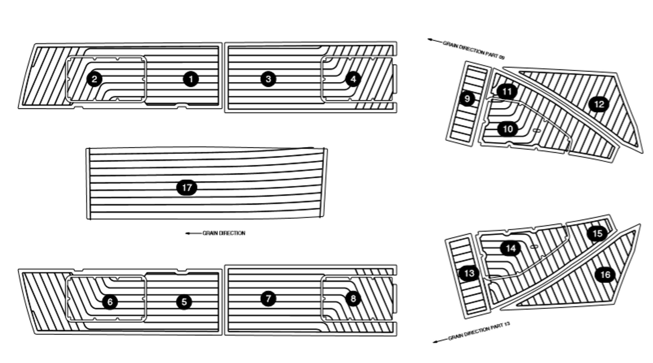 Комплект для подводной палубы G25 на 2016-2019 годы SeaDek