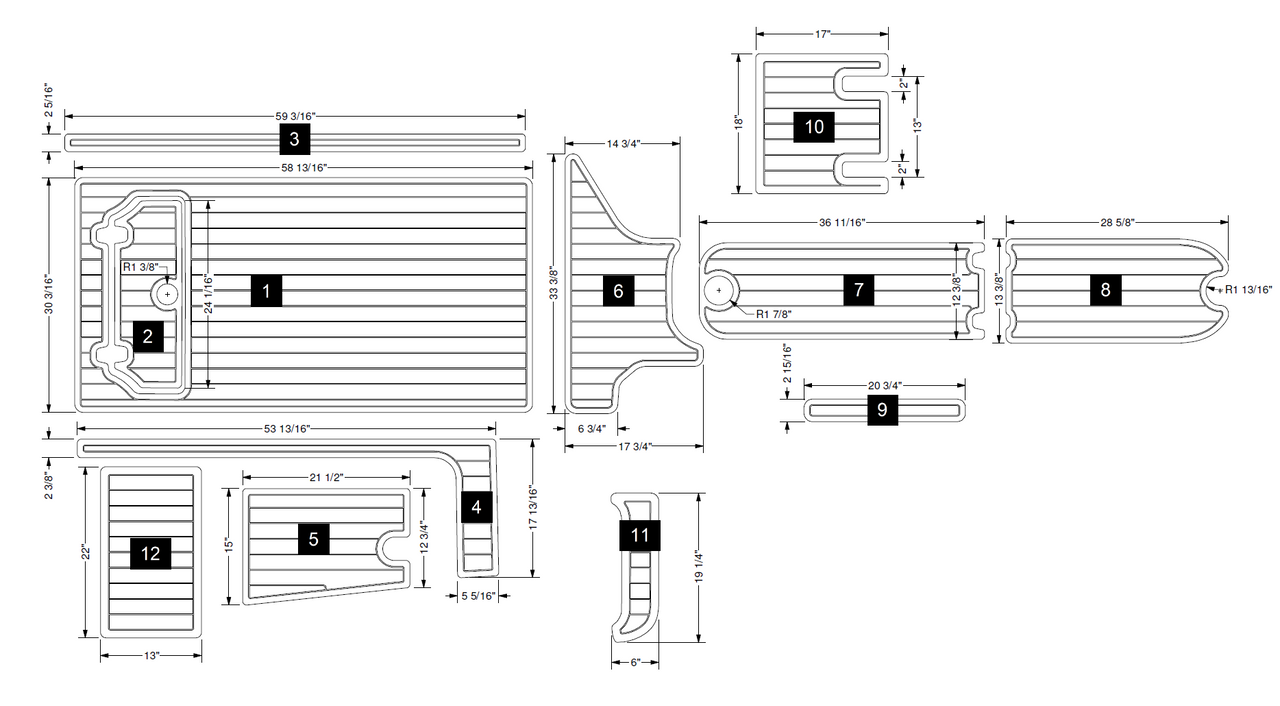 Комплект для пола 210 SeaDek