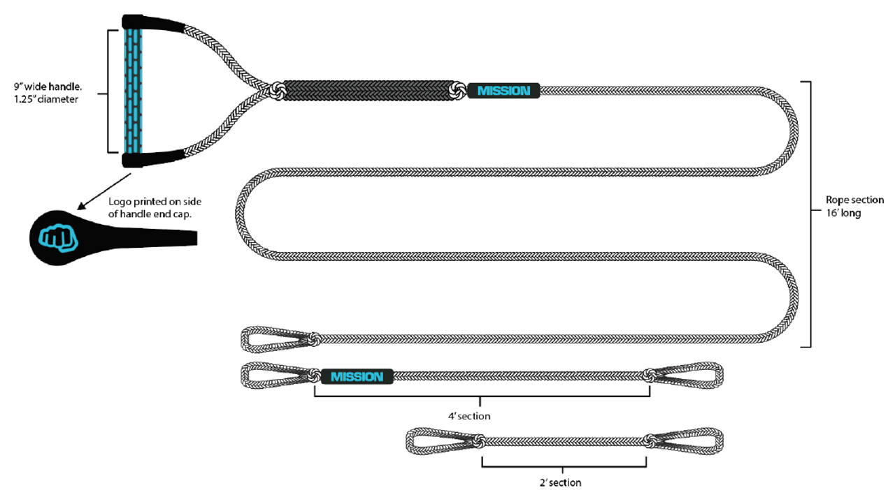 Веревка для вейк-серфинга Mission- классическая