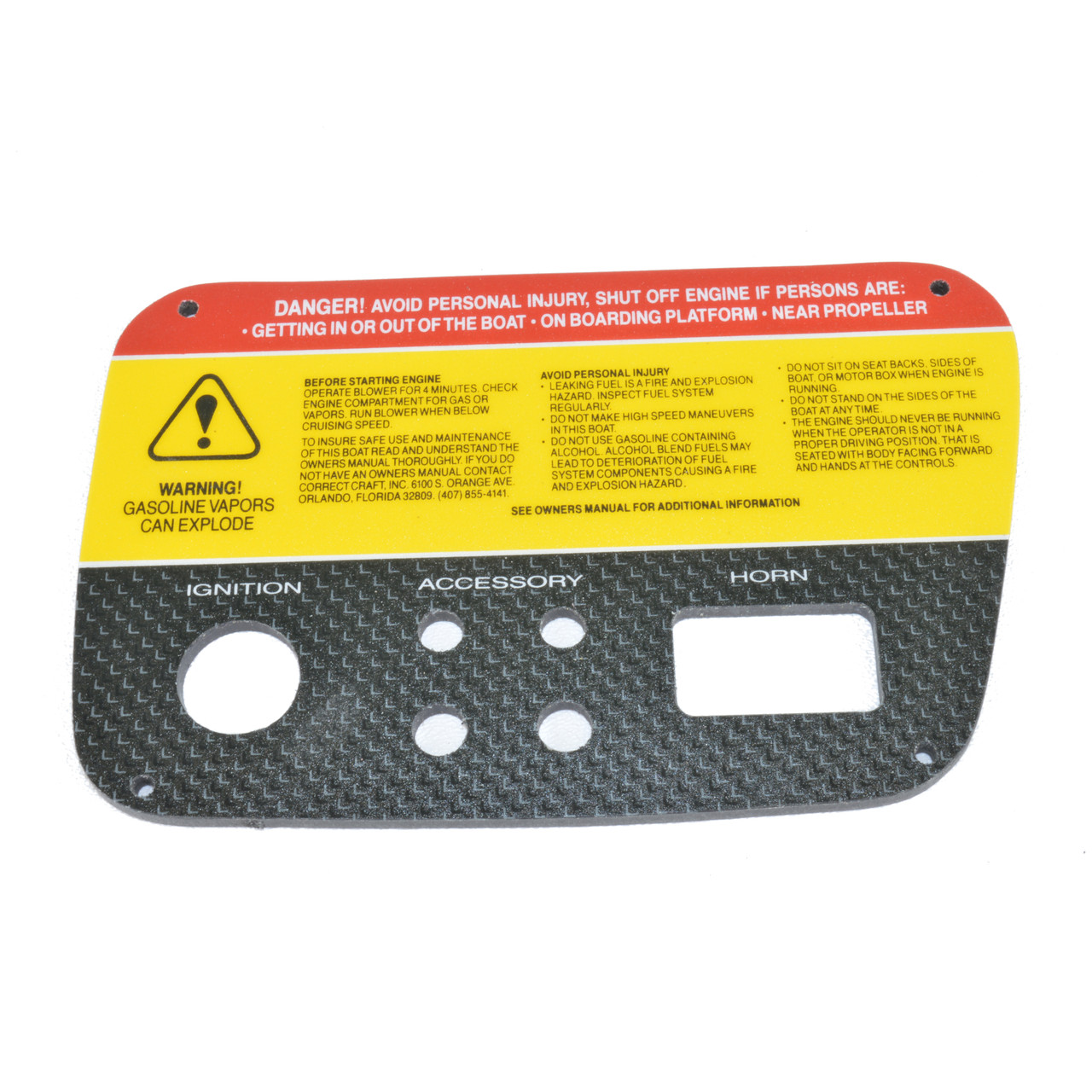 ПАНЕЛЬ, ЗВУКОВОЙ СИГНАЛ,ЗАЖИГАНИЕ, SPORT NAUTIQUE 1989-1992