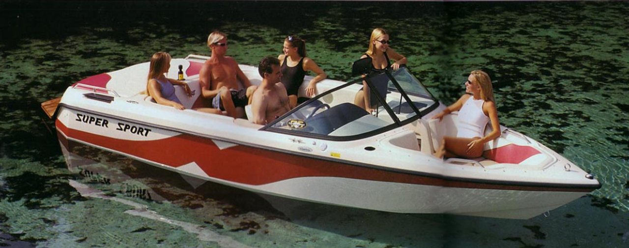 2000 CORRECT CRAFT SUPER SPORT I/O С КРЫШКОЙ SWPF- Акриловое серебро- ОТКРЫТАЯ КОРОБКА