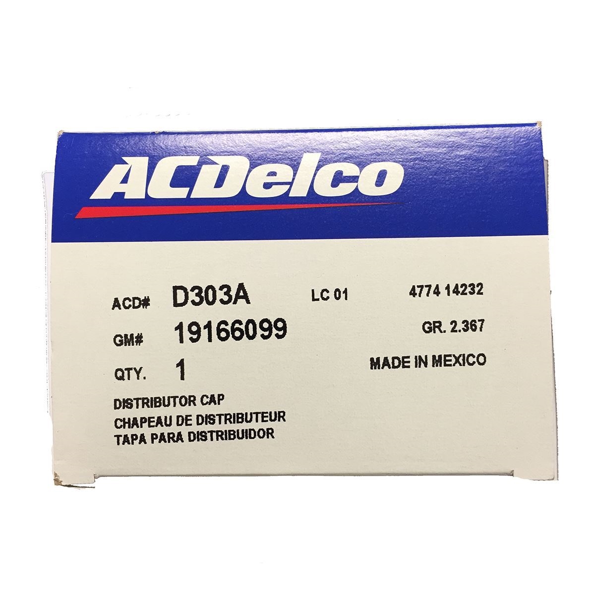 5.0L - 8.2L V8 EST Delco Distributor Cap 19166099 Replaces 808483