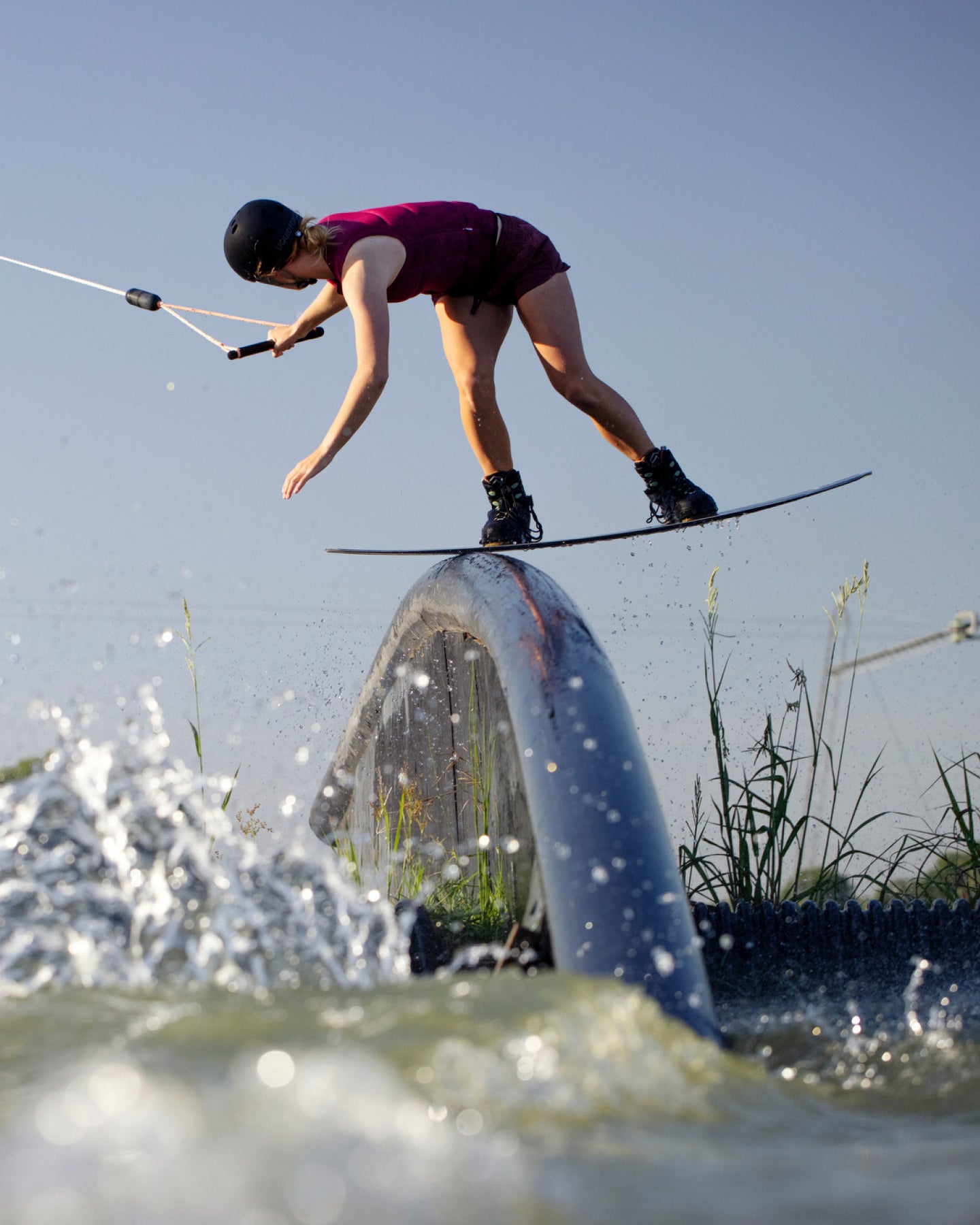 Ударопрочный жилет Follow Cord - темно-бордовый