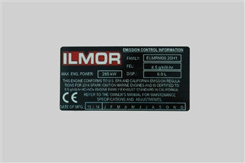 Этикетка Ilmor, ECI/CE (6,0л)