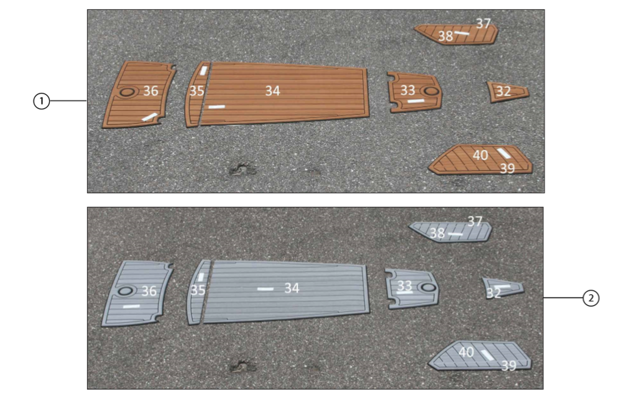 2015 Комплект проходных и ступенчатых пластин G23/G25 SeaDek