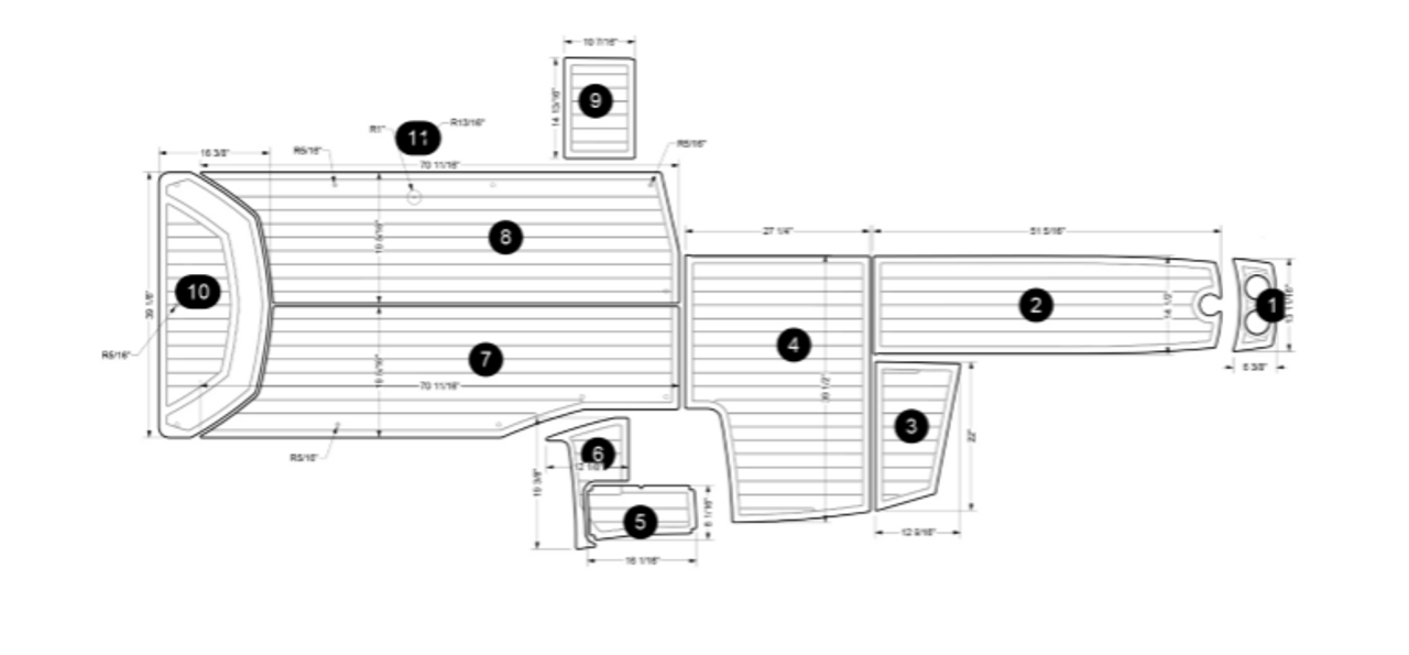 Комплект напольных покрытий 2018 GS24 SeaDek