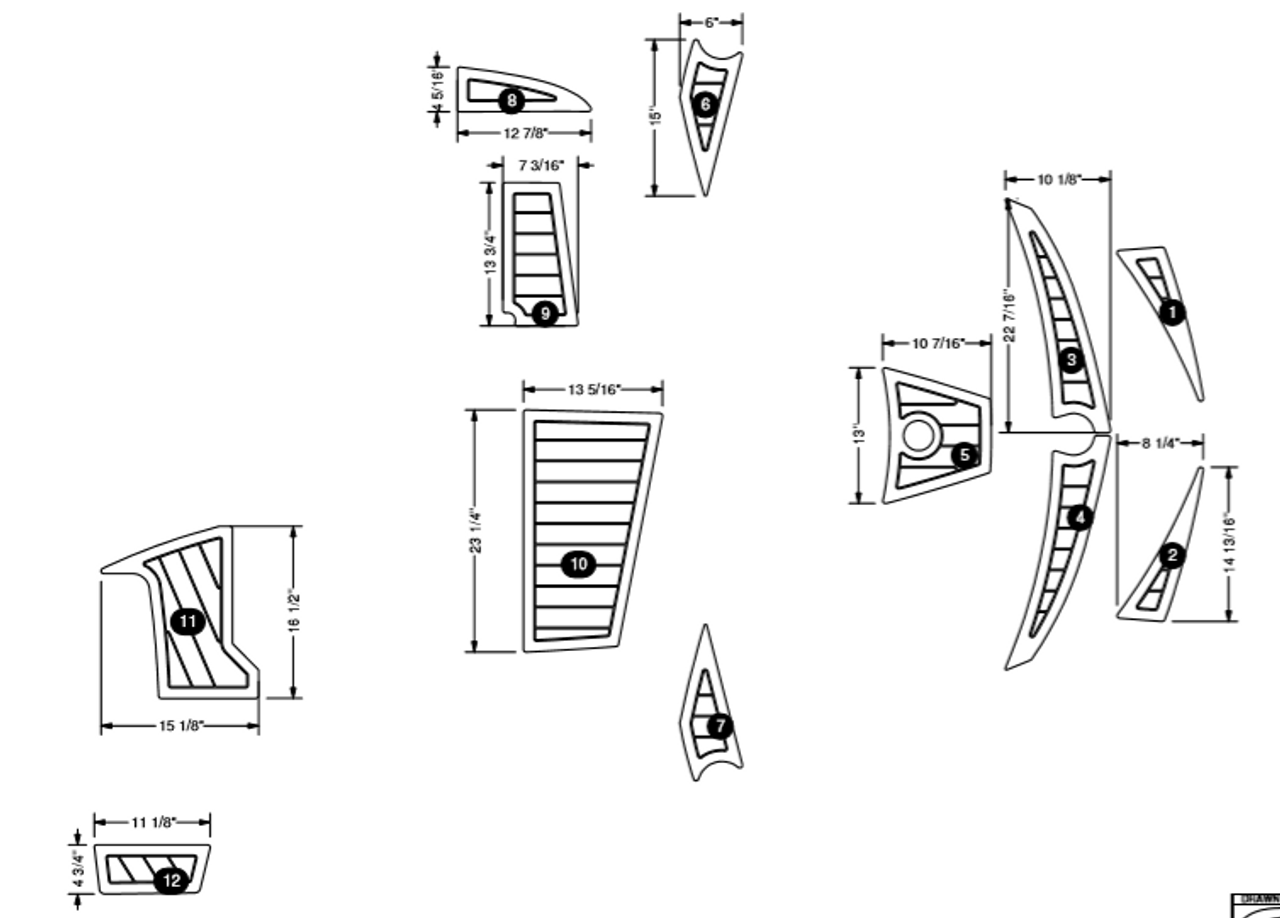 2016-2018 G21 Набор для акцентирования палубы Мокко SeaDek