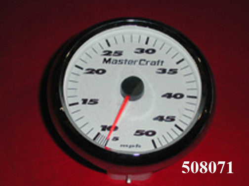 ДАТЧИК-СПИДОМЕТР БЕЛЫЙ 3" с ХРОМИРОВАННЫМ ОБОДКОМ BONG MS &amp; SD '04 