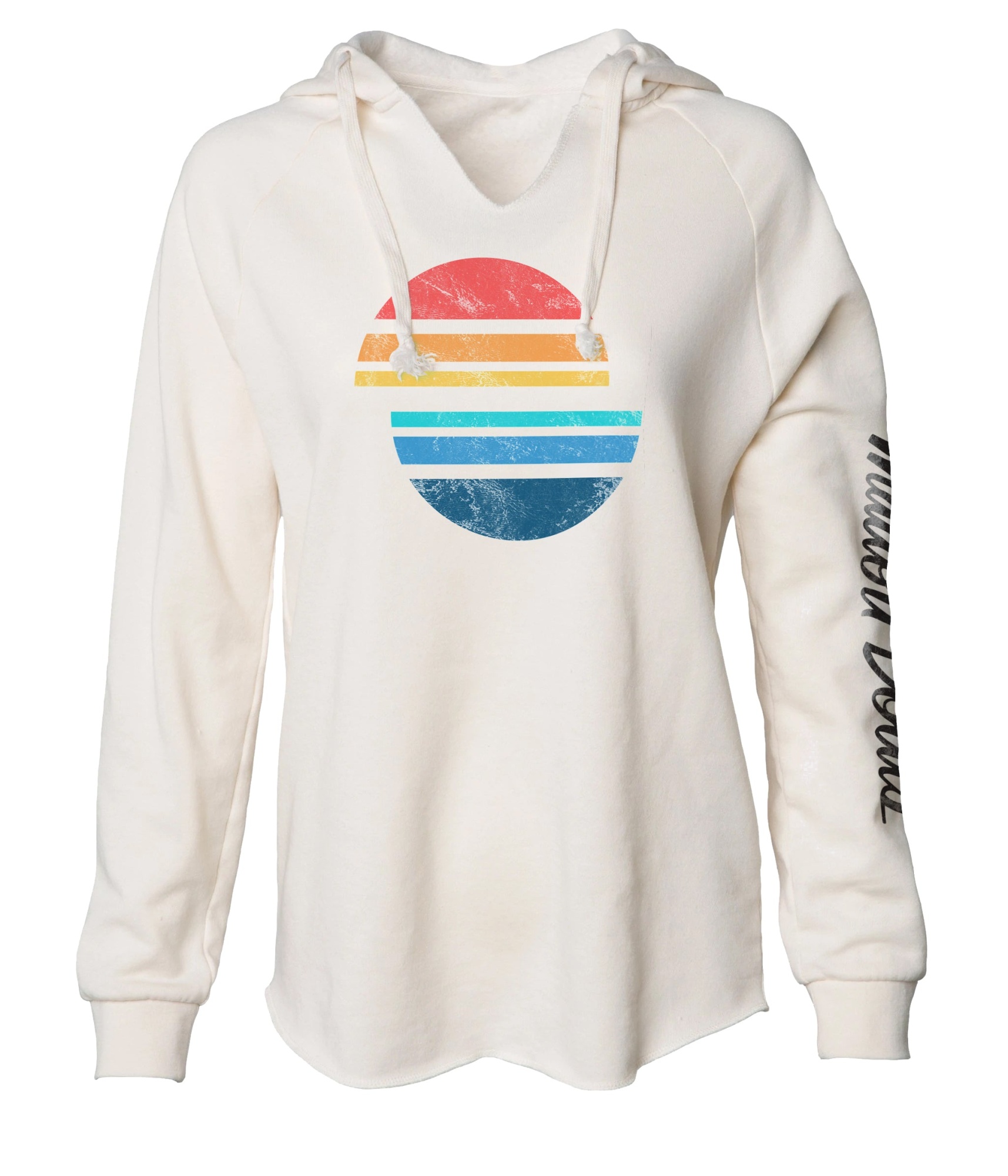 Пуловер с закатом солнца - Женский