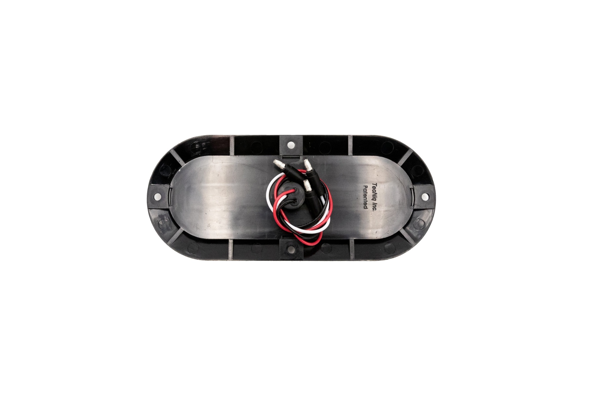 Красный овальный стоп-сигнал с прозрачной линзой