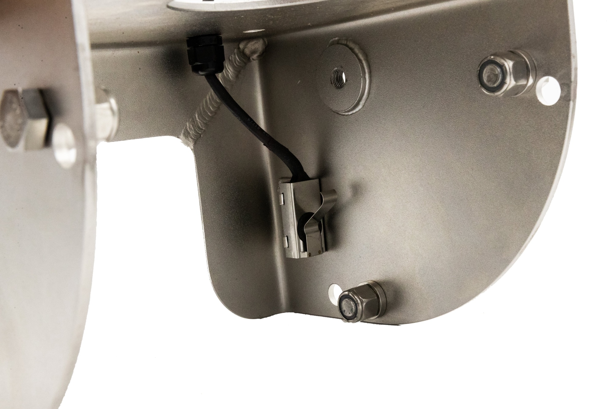 Клиновой кронштейн транца, с датчиком CPI, дробеструйная обработка SS, Ось, Rev2, 17