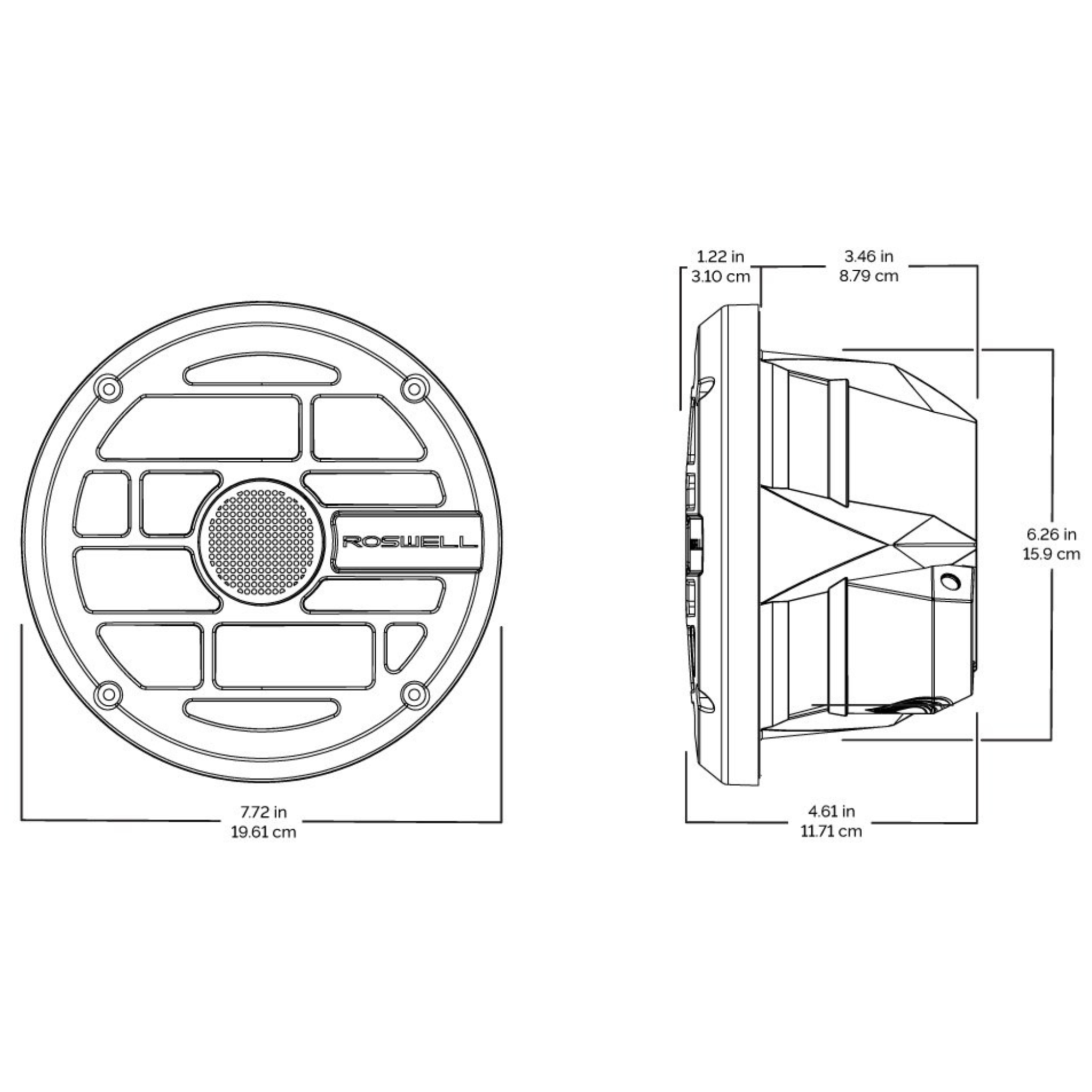 R 7,7" Морской динамик